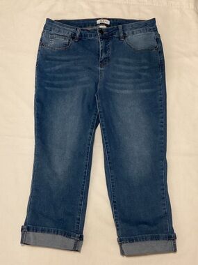 Blue Women's Ankle Crop Jeans in Medium Blue - Size 10